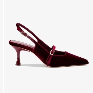 LARROUDE Ines Pump In Wine Velvet